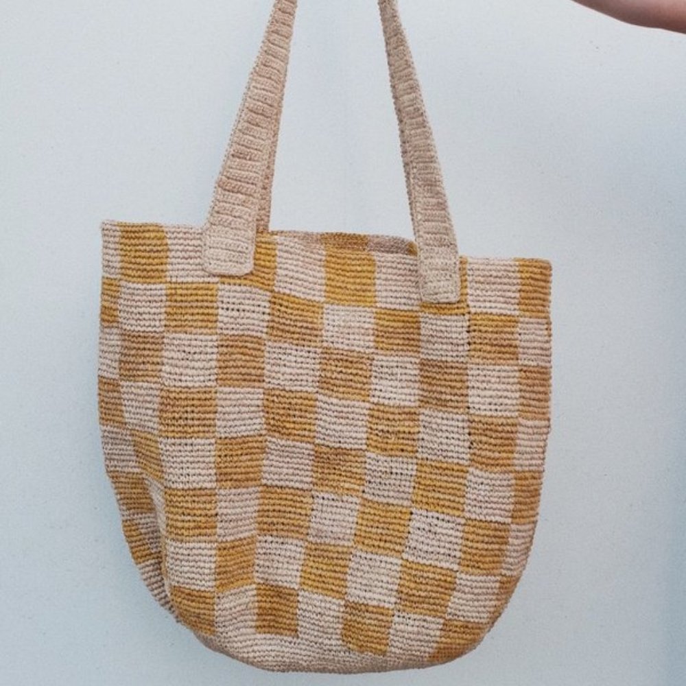 NWT Colorant Raffia Tote Bag - Picture 2 of 5